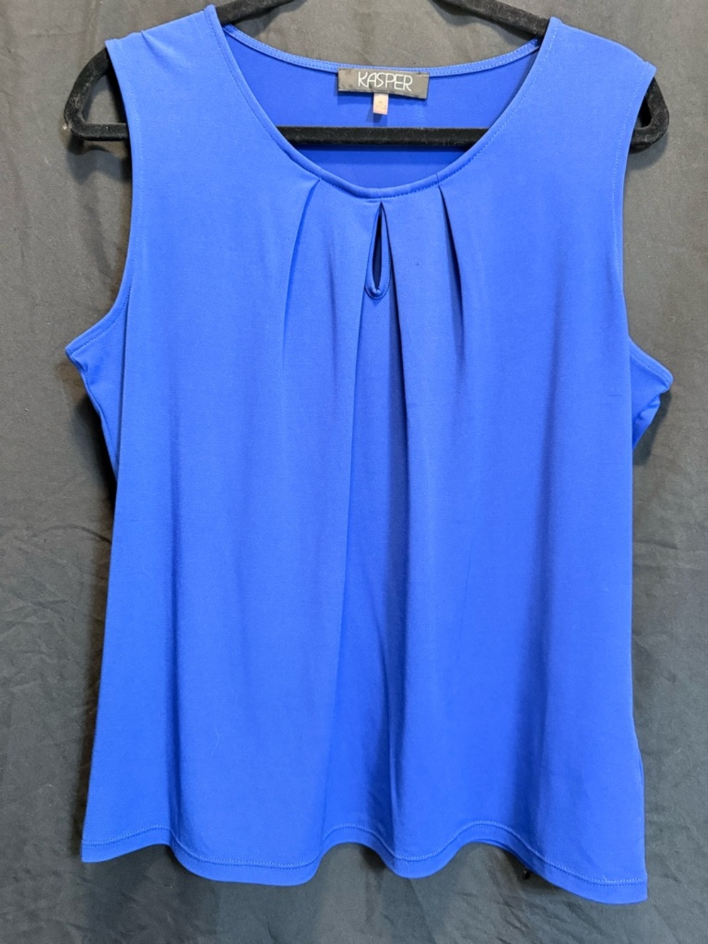Kasper Women’s Sleeveless Pleated Shell Top - Blue
